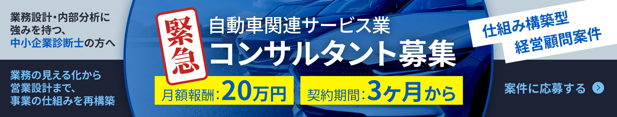 自動車関連サービス業 コンサルタント募集